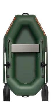 Легкая надувная лодка Kolibri К-190, одноместная, гребная, двухсекционная, в собранном в виде 74 х 35 х 30 см, 10.9 кг, зеленая