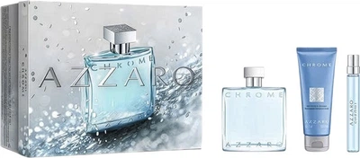 Zestaw dla mężczyzn Azzaro Chrome Woda toaletowa 100 ml + Żel pod prysznic 75 ml + Miniaturka Woda toaletowa 10 ml (3614274769869)