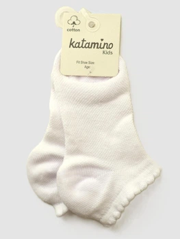 Детские короткие носки для девочки Katamino Lia однотонные сеточка Белые 26-28 / 3-4 года