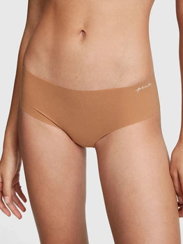 Бесшовные женские трусики чикини бразилиана Victoria's Secret PINK бежевые темные SNA40 размер S