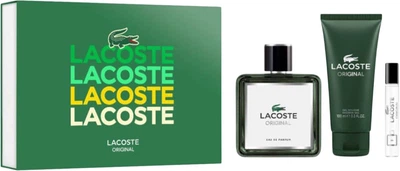 Набор для мужчин Lacoste Original Парфюмированная вода 100 мл + Парфюмированная вода 7.5 мл + Гель для душа 100 мл (3386460169769)