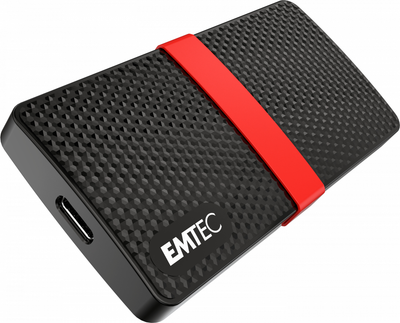 Dysk SSD Emtec X200 Portable SSD Power Plus 1TB USB Type-C 3.2 Gen 1 Black-Red (EMTECSSD13)