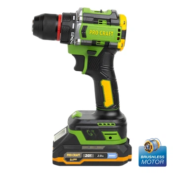 Шуруповерт Procraft PA18LiPro (1 аккумулятор 2Ач, бесщеточный, 45 Нм)
