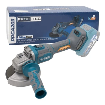 Аккумуляторная угловая шлифмашина PROFI-TEC PPGA203 UltraCore (без аккумулятора и зарядного устройства)