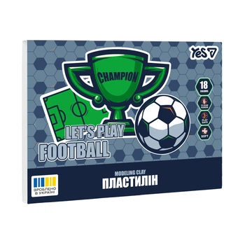 Пластилін 18кол. YES 540715 Football 360г, стек /540715/