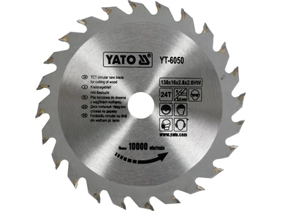 Диск пильный твердосплавный YATO по дереву 130 x 16 x 2.8 x 2.0 мм 24 зуба YT-6050