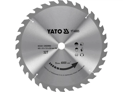 Диск пильный твердосплавный YATO по дереву 400 x 30 x 3.8 x 2.8 мм 32 зуба YT-6085
