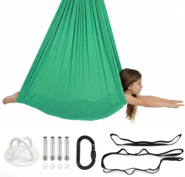 Hamak dla dzieci sensoryczny Acro4f 3 m Jasnozielony KH-3X1.5M-GREEN (5901960687025)
