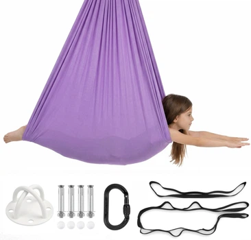 Сенсорний дитячий гамак Acro4f 3 м Фіолетовий KH-3X1.5M-PURPLE (5906506410914)