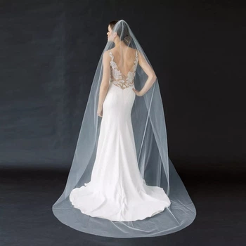 Фата довга/veil wedding long на гребені 2.2 м зі шлейфом