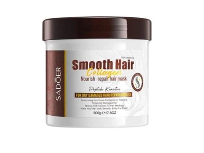 Колагеново-кератиновая маска для волос Sadoer Smooth Hair Collagen Nourish Repair Hair Mask, 500 г (6942349740206)
