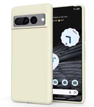 Силіконовий чохол Soft Touch з мікрофіброю для Google Pixel 7 Pro | Захист від подряпин та пилу ( Молочно-білий )