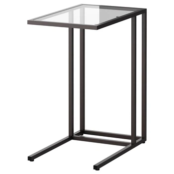 Стіл для ноутбука, чорно-коричневий/скляний, 35x65 см IKEA VITTSJÖ 002.502.49