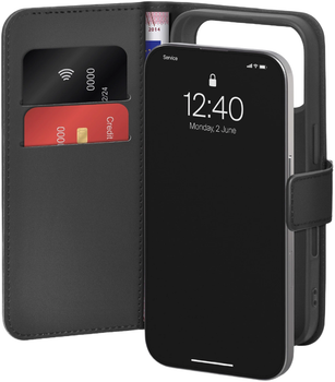 Etui z klapką Puro Wallet Stand Case do iPhone 17 Pro Max Black (8018417525766)