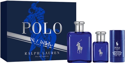 Zestaw dla mężczyzn Ralph Lauren Polo Blue Woda toaletowa 125 ml + Woda toaletowa 40 ml + Dezodorant w sztyfcie 75 g (3605973080805)