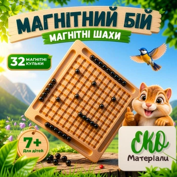 Магнитные шахматы – Magnetic Chess деревянная развивающая игра для детей и взрослых