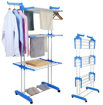 Многоярусная сушилка для белья до 50 кг (172х73х64 см) Garment Rack / Складная напольная сушилка для вещей / Вертикальная сушилка