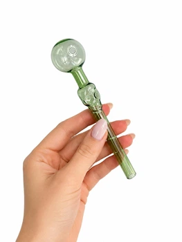 Стеклянная трубка для курения Oil Skull Green