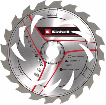 Пильний диск Einhell 165 x 20 x 1.6 мм 49584759 (4009315847597)