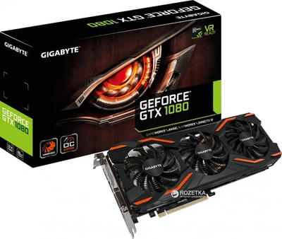 Відеокарта Gigabyte GeForce GTX 1080 WindForce 3X OC 8192MB (GV-N1080WF3OC-8GD)