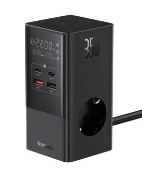 Мережевий фільтр Baseus Powercombo 3AC+2U+2C 35W 1.5m Black