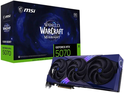Видеокарта GeForce RTX 5070 12GB MSI World of Warcraft Midnight Void Edition OC