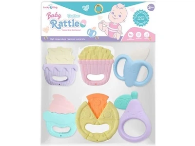 Набор погремушек с резиновыми прорезывателями Baby Rattle, KD 225-104