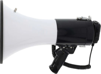 Гучномовець Nedis 1500 м 120 дБ Чорно-білий (MEPH250WT)