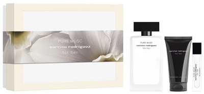 Zestaw damski Narciso Rodriguez For Her Pure Musc Woda perfumowana 100 ml + Balsam do ciała 50 ml + Miniaturka Woda perfumowana 10 ml (3423222145361)