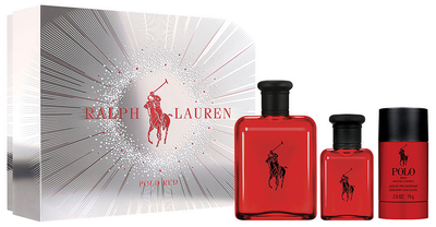 Zestaw dla mężczyzn Ralph Lauren Polo Red Woda toaletowa 125 ml + Woda toaletowa 40 ml + Dezodorant w sztyfcie 75 g (3605973052475)