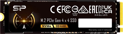 Dysk SSD Silicon Power US75 2TB M.2 NVMe PCIe 4x4 3D NAND (TLC) (SP02KGBP44US7505)