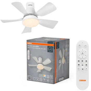 Люстра-вентилятор OSRAM CEILING FAN LESTE 21W 1200Lm 3000K-6000K DIM з пультом ДК (4058075857735)