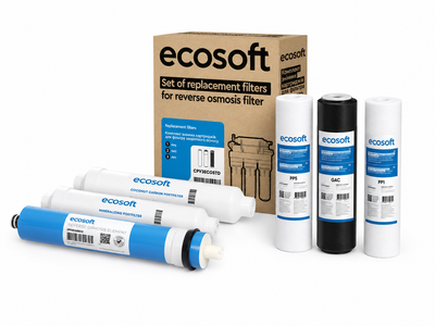 Комплект з 6 картриджів для фільтра зворотного осмосу Ecosoft Standard з мінералізатором