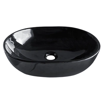 Умивальник VOLLE BLACK AMADEUS 13-06-06Black, чорний/глянсовий, накладний, 48 см