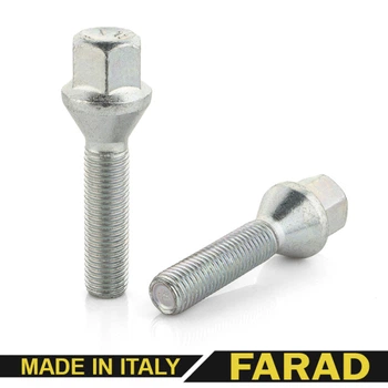 Болт колесный M12x1.25x42мм Конус (Удлиненный) Цинк Ключ 17 FARAD (Италия)