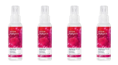 Освежающий лосьон-спрей для тела Avon Senses Raspberry Delight Малиновое удовольствие 4 x 100 мл