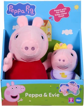 Набір м’яких іграшок Peppa Pig Peppa & Evie 2 шт 8422 (5029736084226)