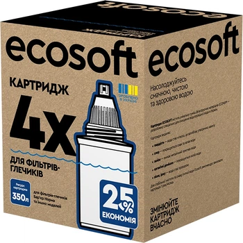 Набор картриджей Ecosoft для фильтров-кувшинов Барьер 4 шт (4820056807813)