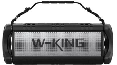 Głośnik bezprzewodowy Bluetooth W-KING D8 czarno-srebrny (D8-BLK/S)