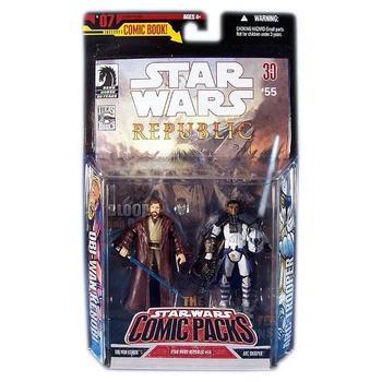 Редкий игровой набор Hasbro Star Wars Republic Dark Horse Comic Packs Obi-Wan Kenobi & Arc Trooper (87519/87504)