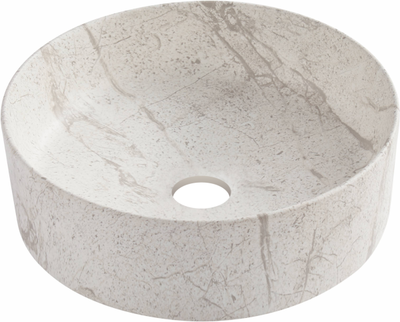 Умивальник VOLLE PIEDRA 1301.005131, мармур, накладний, 37.5 см