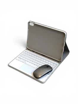 Комплект 3-в-1: Чохол-клавіатура з тачпадом та мишка для iPad 11″A16(2025) / iPad 10.9″ 10-го покоління - Gray | Cірий