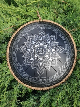 Глюкофон 14" 9 нот 1 обертон "Lotus" звукоряд "Enigma (G)" Язичковий пелюстковий барабан Авторська робота