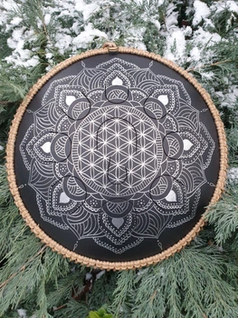 Глюкофон 14" 9 нот 1 обертон "Flawer of life" звукоряд "Egninox (E)" Язичковий пелюстковий барабан Авторська робота