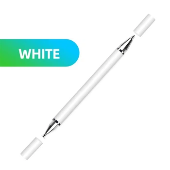 Универсальный Емкостный Стилус - Ручка 2 в 1 Touch Pen Белый для телефона планшета сенсорного экрана