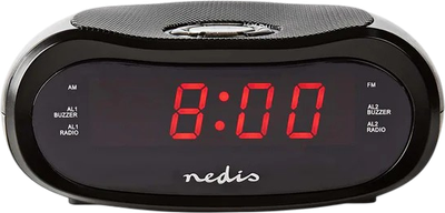 Радіобудильник Nedis AM / FM Чорний (CLAR001BK)