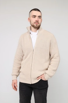 Кофта на блискавці чоловіча YUKI бежевий 44 ЦБ-00283943
