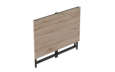 Стіл-трансформер розкладний Слай Ferrum-decor 75x90x50 Чорний метал ДСП Дуб Сан-Марино 16 мм (SLY2005)