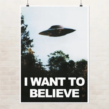 Постер Секретные материалы, X-Files, I want to believe, НЛО, UFO, сериал, A2 60×43 см (id0051)