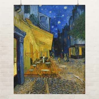 Постер Ночная терраса кафе, Винсент ван Гог, Vincent van Gogh, A0 106×85 см (id6658)